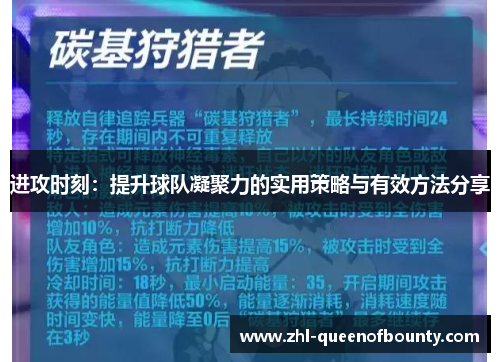 进攻时刻：提升球队凝聚力的实用策略与有效方法分享